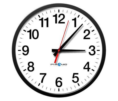 Analog Clock, Wired, 12 Hour, 13 In