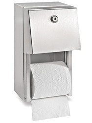 Stainless Steel Double Roll Toilet Tissue Dispenser