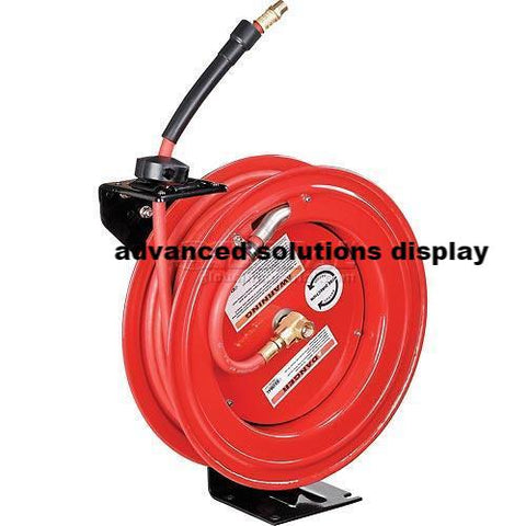 3/8"x 50' Hose Reel Retractable Steel Construction Industrial Grade w/ 50' Hose 300 PSI