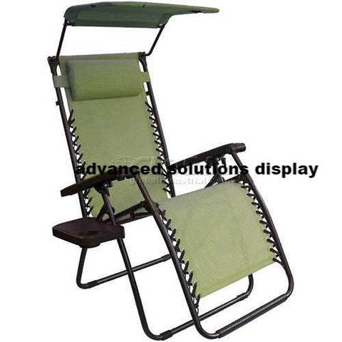 Bliss Gravity Free Recliner w/Shade & Cup Tray, Sage Green
