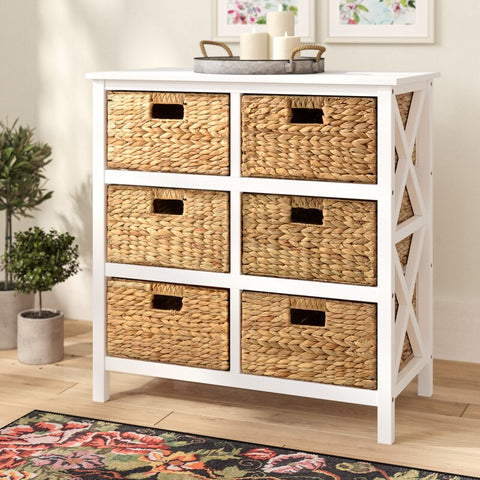 Schimpl Solid Wood 6 Drawer Accent Chest