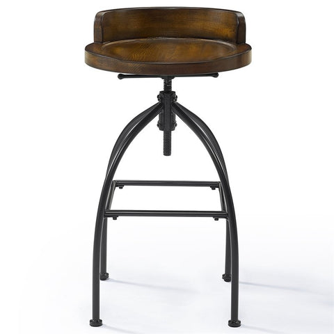 Adjustable Bar Stool in Natural and Black