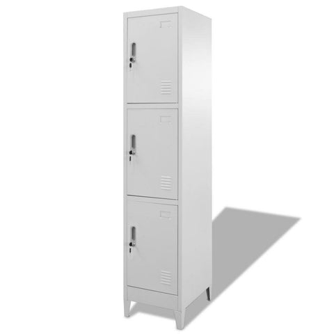 Arvide 3 Tier 1 Wide Locker Gray