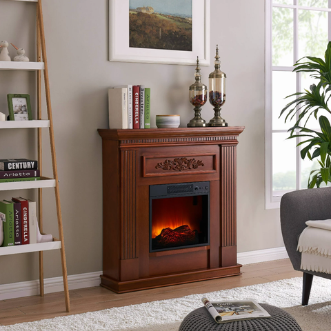 38 inch Electric Fireplace in Dark Cherry