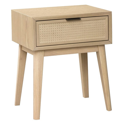 Cane Nightstand in Light Brown