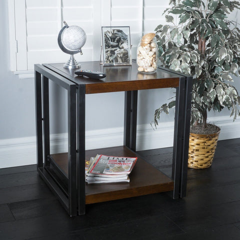 Mayfair Dark Oak Wood End Table