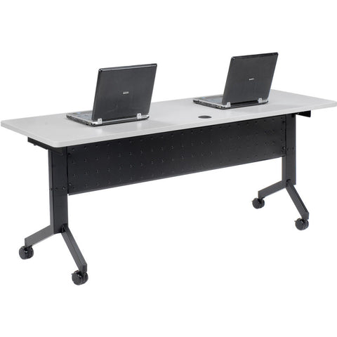Interion® Training Table - Flip-Top 72" x 24" - Gray