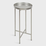 Kate and Laurel Celia Round Metal Foldable Tray Accent Table