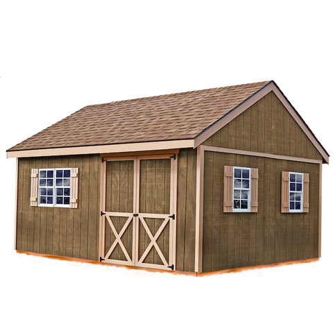 12-ft x 16-ft New Castle without floor Gable Engineered Storage Shed