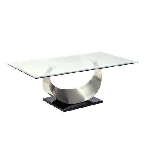 Suse Stainless Steel Coffee Table in Satin Plated