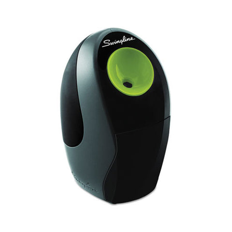 Swingline Compact Electric Pencil Sharpener, AC or 6AA, Graphite/Green