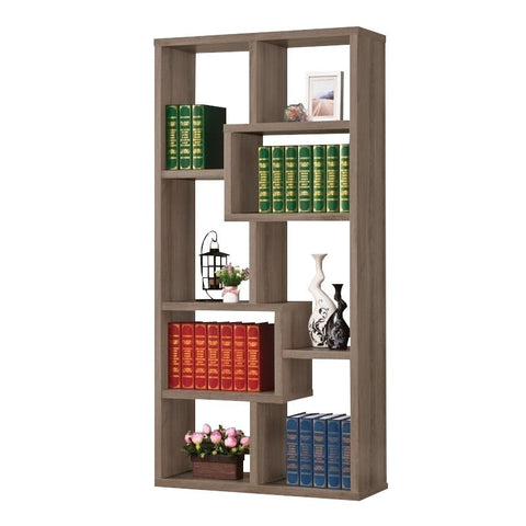 Casual Bookcase in Weathered Gray