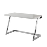 Posh Living Aluna Modern Stainless Steel Base Writing Desk