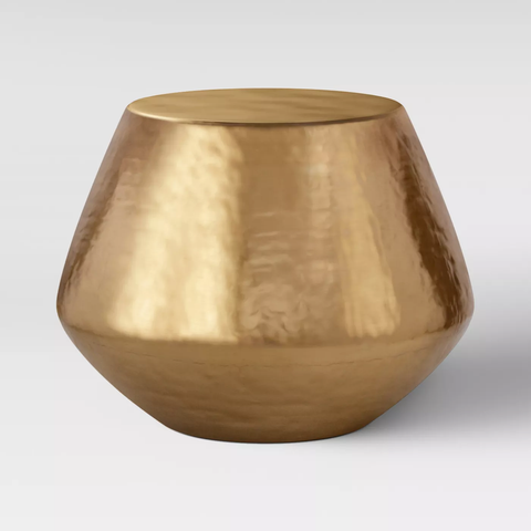 Borrego Hammered Drum Accent Table Brass - Project 62™