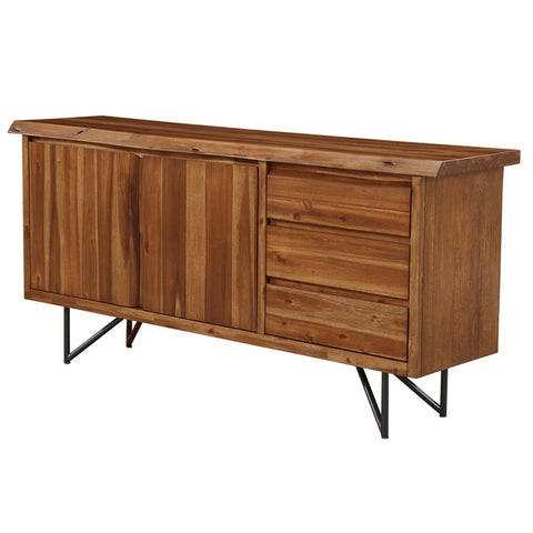 Wood Dining Server in Light Walnut (Brown)