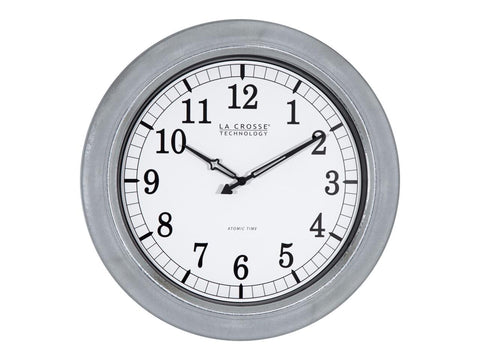 18" Black and Silver Atomic Analog Wall Clock