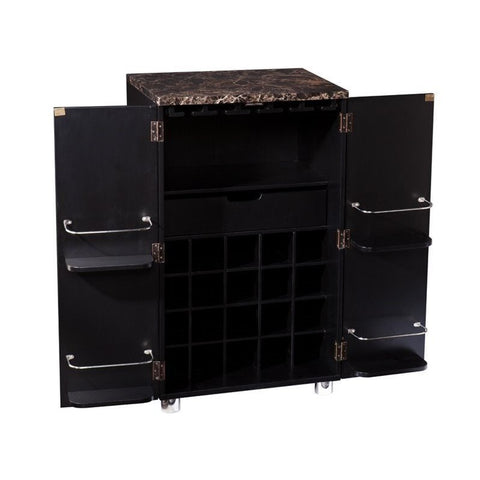 Cape Town Home Bar Cabinet in Black