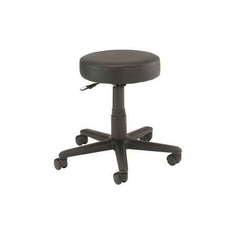 Interion® Shop Stool - Vinyl - Black