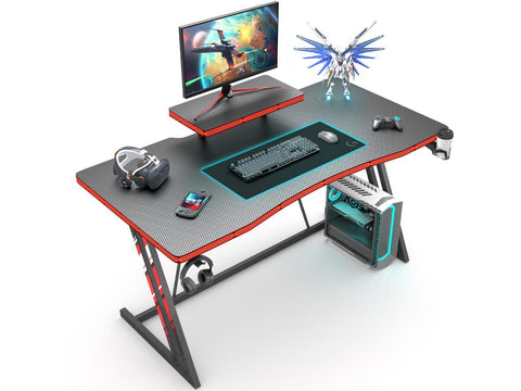 47 inch Gaming Desk Z Shaped PC Gaming Table