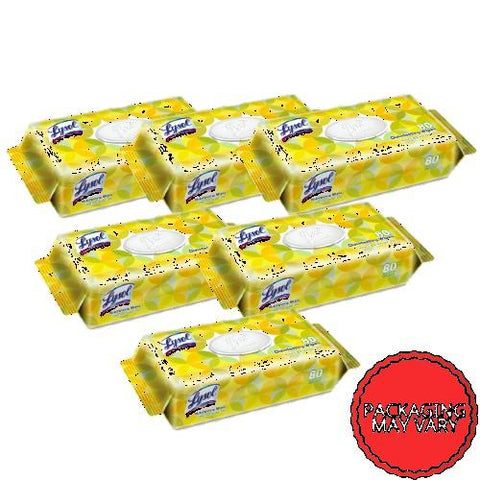 Lysol Disinfecting Wipes, Lemon, Lime Blossom - White, 80 Wipes per Flat Pack, 6/Carton