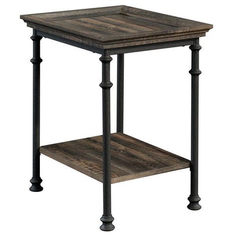 Canal Street Engineered Wood End Table in Carbon Oak