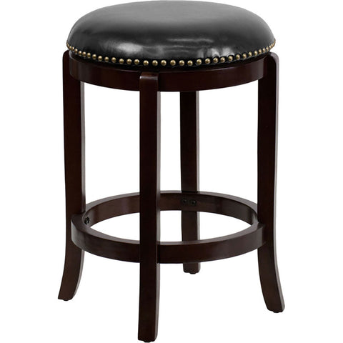 Flash Furniture Counter Height Stool - Leather - Black