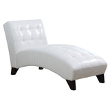 ACME  Faux Leather Chaise Lounge