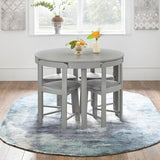 Harrisburg 5-piece Tobey Compact Round Dining Set