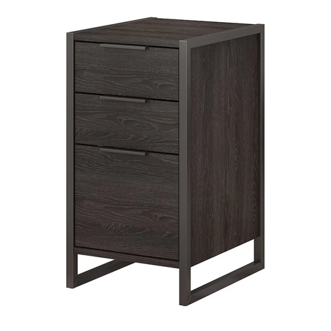 3 Drawer File Cabinet in Charcoal Gray