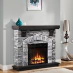 FESTIVO 44 in. Freestanding Electric Fireplace in Gray