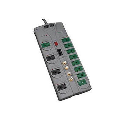 Tripp Lite TLP1210SATG Eco Home/Business Theater Surge Suppressor 12 Outlets 10' Cord 3600 Joules