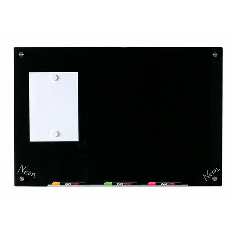 Wall Mounted Magnetic Glass Board Size: 24" H x 36" W