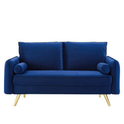 Vivian Navy Upholstered Loveseat