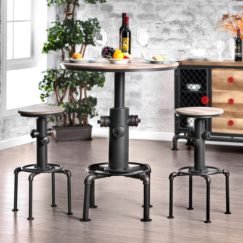 Furniture of America Protector Hydrant-inspired Metal Bar-height Round Table