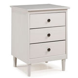 Classic Mid-Century Modern 3 Drawer Nightstand - Saracina Home