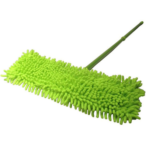 Microfiber Dust Mop with Handle Telescoping Pole Floor Cleaner Noodle Mop (Green)