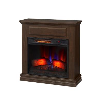 Wheaton 31 in. Freestanding Electric Fireplace in Simply Brown