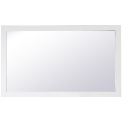 36" x 60" Wood Frame Bathroom Mirror in White