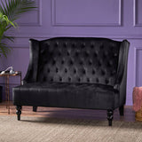 Carolina Velvet 50" Recessed Arms Loveseat