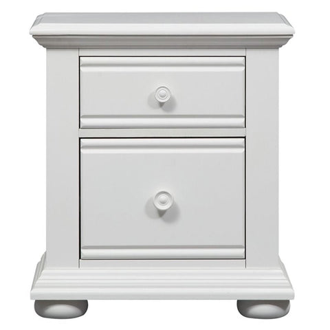 Bowery Hill 2 Drawer Nightstand in Oyster White