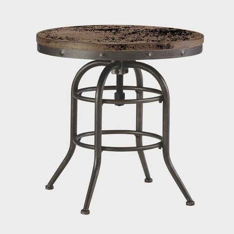 Vennilux Grayish Brown Vintage Casual Round End Table