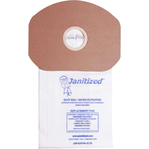 Power Flite Paper Vacuum Bag - Sanitaire BackPack SC412