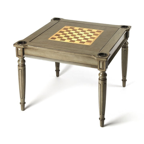 Vincent Silver Satin Multi Game Table