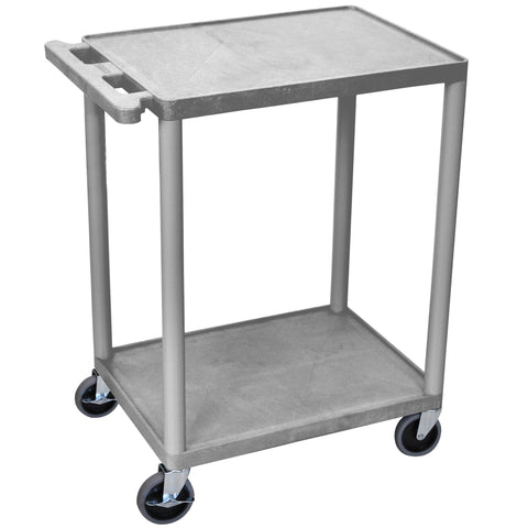 Luxor HE32-GY Gray 2 Shelf Utility Cart