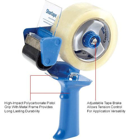Shurtape® SD 932 Standard Pistol Grip Dispenser, 2"W, Blue