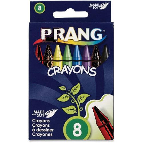 Dixon Wax Crayons, Assorted - 8 / Box