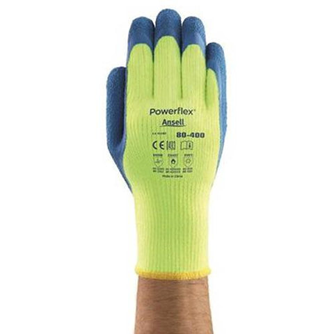Powerflex® Insulated Latex Coated Gloves, Ansell 80-400-8, 1-Pair - Pkg Qty 6