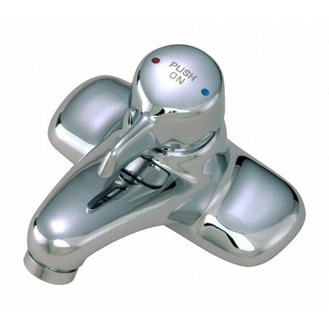 T&S B-2760-H Deck Mount Metering Lavatory Faucet with Three Inlets on 4" Centers - 4 7/16" Spread Item #: 510B2760H MFR #: B-2760-H