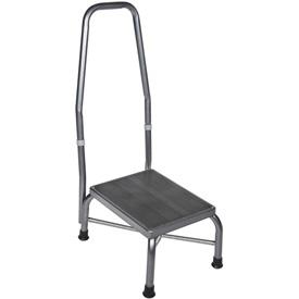 Drive Medical Heavy Duty Bariatric Footstool with Handrail and Non Skid Rubber Platform